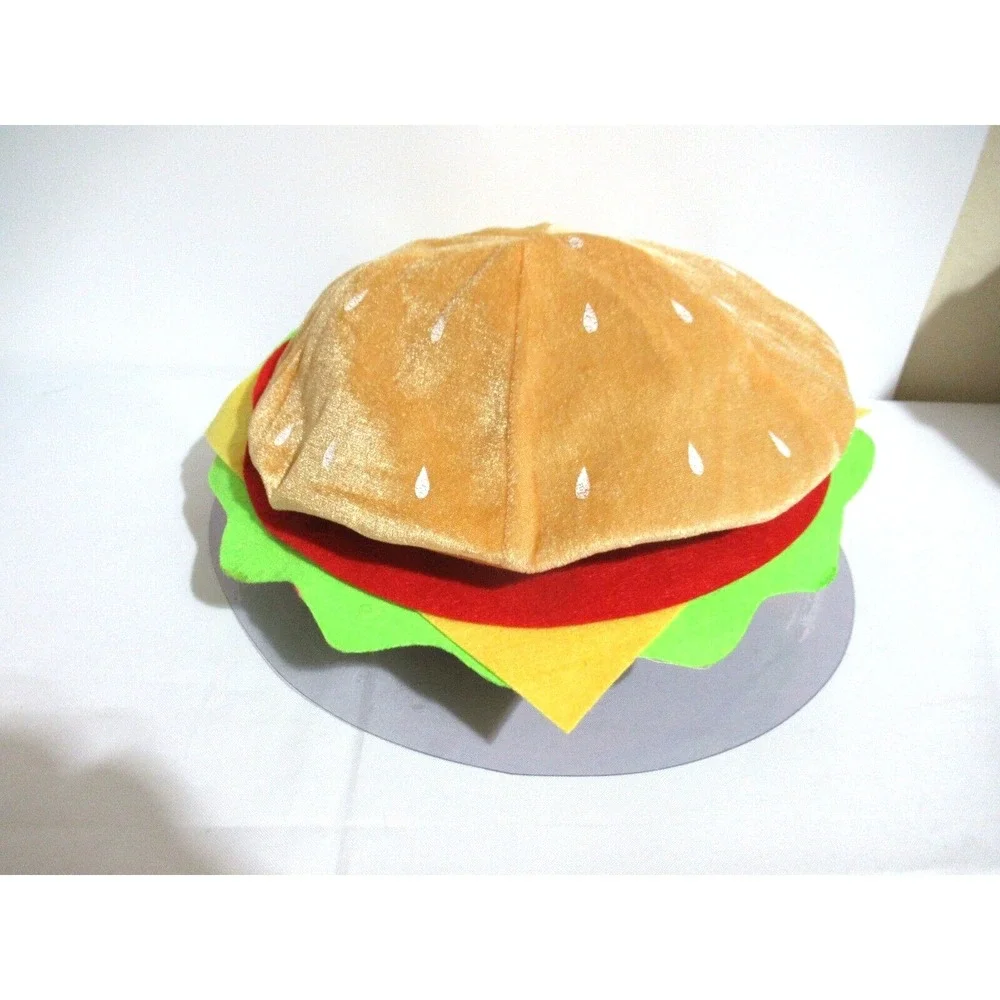 Adult Cheeseburger Hat Halloween Dress Up 1 Size‎ Multicolor